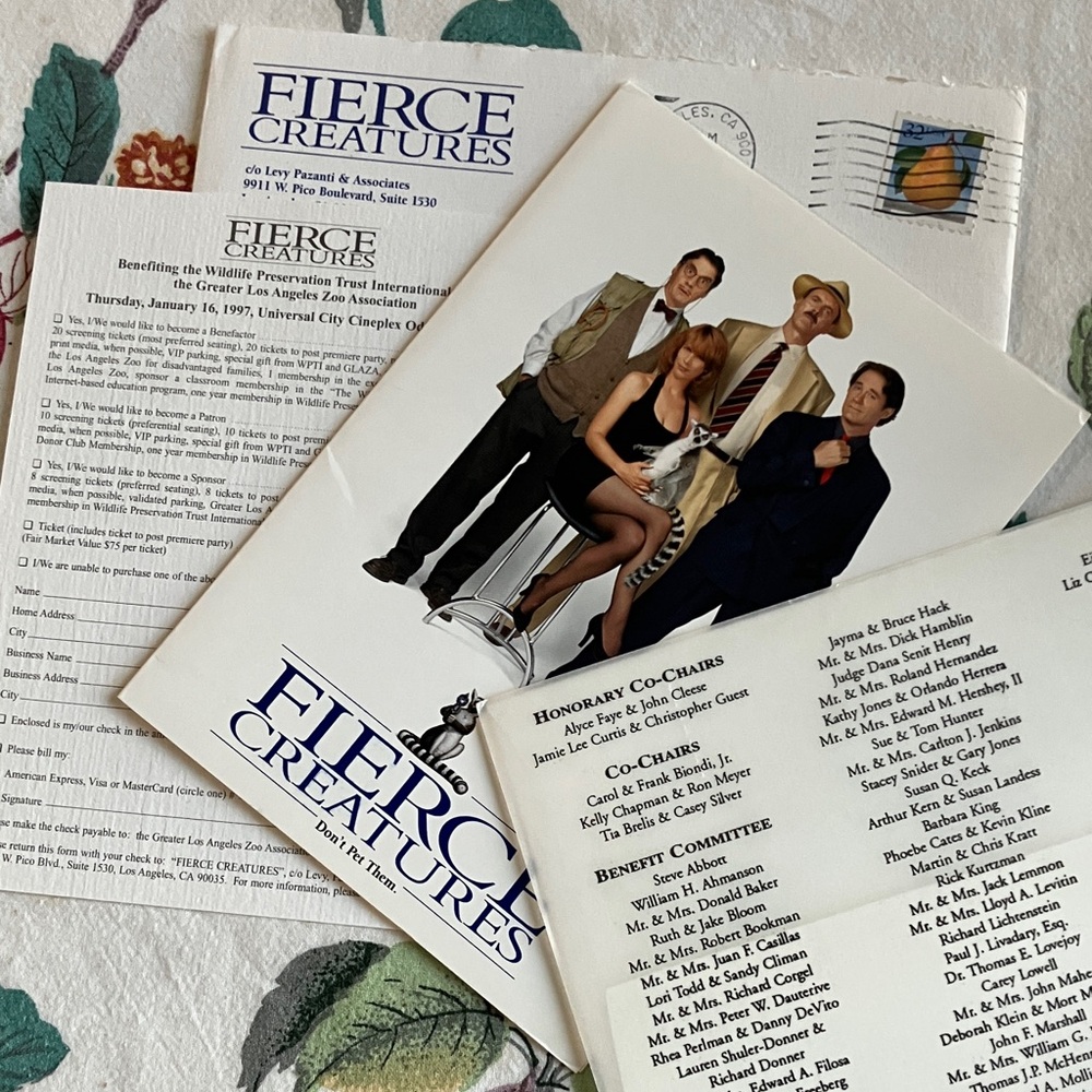 Fierce Creatures Movie Memorabilia Set